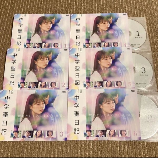 中学聖日記 DVD 全6巻 有村架純 岡田健史(水上恒司) 町田啓太 夏木マリ 友近 吉田羊 夏川結衣