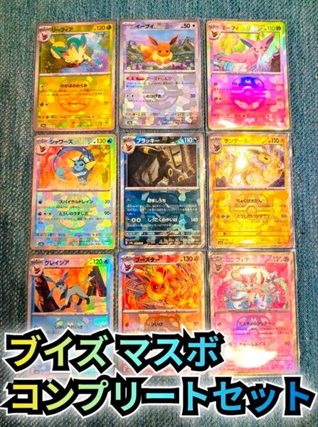 ブイズ マスボ コンプリートセット マスターボールミラー テラスタルフェスex ブラッキー ニンフィア サンダース ブースターなど