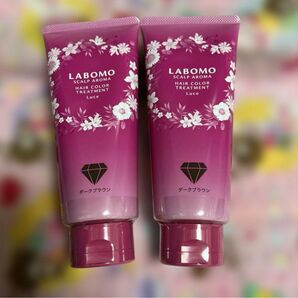 LABOMO スキャルプアロマ ヘアカラートリートメント Luce ダークブラウン 2本セット