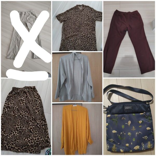 婦人服 大きいサイズ まとめ売り ズボン トップス ショルダーバッグ L LL しまむら