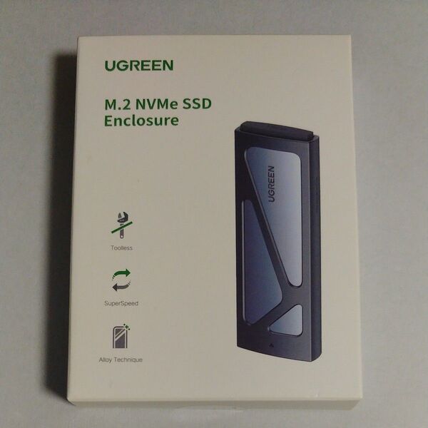UGREEN M.2 NVMe SSDケース USB3.2 Gen2接続 UASP対応 10Gbps高速転送 アルミ