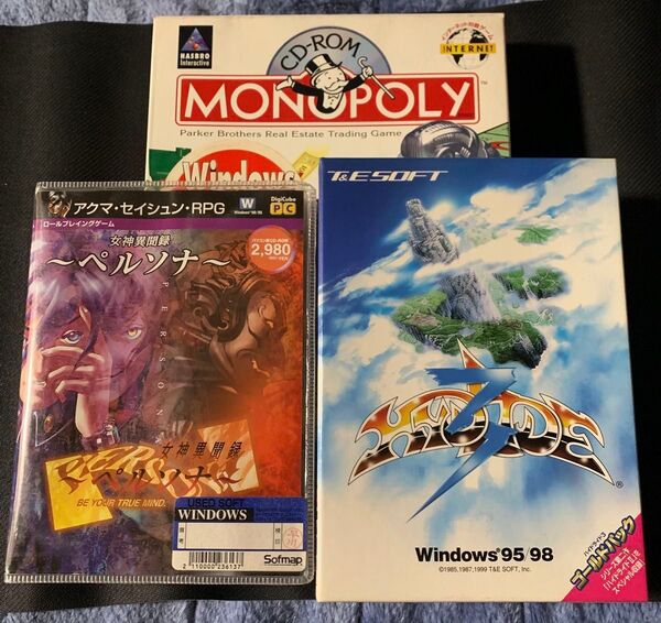 PCゲームソフト3点セット 女神異聞録ペルソナ他 Windows95/98