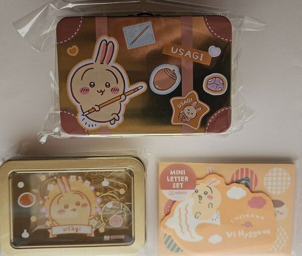 ちいかわ うさぎ 缶入りミニレターセットなど3点