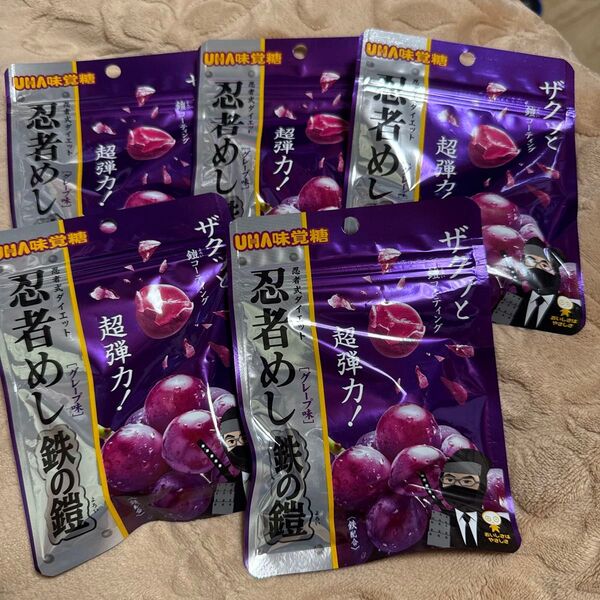 UHA味覚糖 忍者めし 鉄の鎧 グレープ味5袋