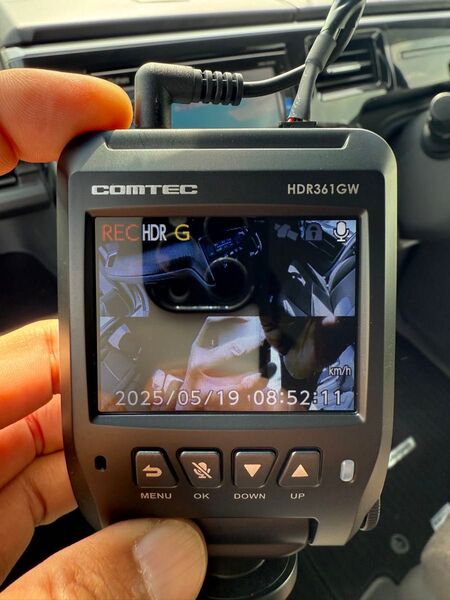 COMTEC コムテック HDR361GW 360° 360度 前後2カメラ ドライブレコーダー ドラレコ SDカード付