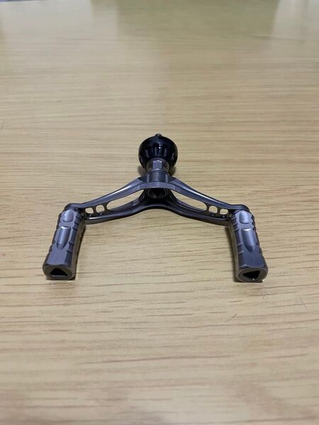 新品未使用 超軽量 ダブルハンドル シマノ用 アジング 34 似 22 ステラ shimano STELLA グレー系 ショート
