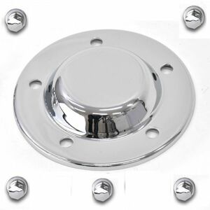  Super Great raised-floor plating front hub cap 2 pieces set bolt attaching Mitsubishi Fuso large H8 year 6 month ~H19 year 3 month steel chrome plating 