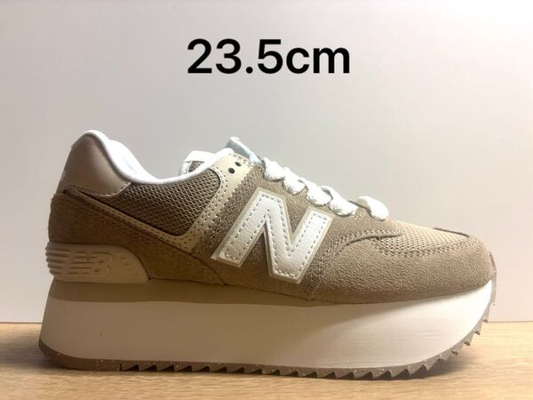 未使用 23.5cm B ニューバランス WL574ZSM ライトブラウン new balance