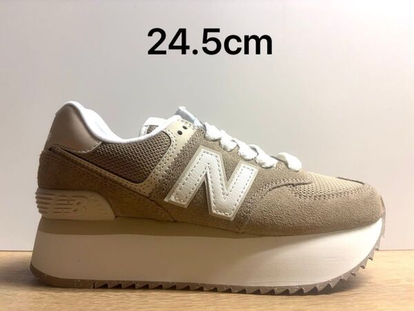 未使用 24.5cm B ニューバランス WL574ZSM ライトブラウン new balance