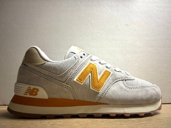 未使用 28cm D ニューバランス ML574MDG グレー/オレンジ new balance