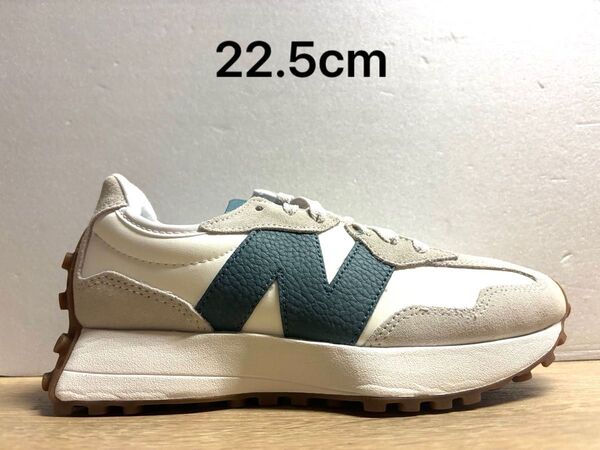 未使用 22.5cm B ニューバランス WS327GA ホワイト/グリーン new balance