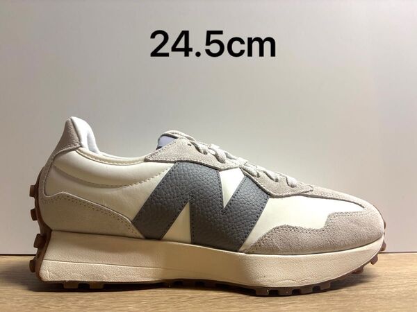 未使用 24.5cm D ニューバランス U327LT ホワイト/ベージュ new balance