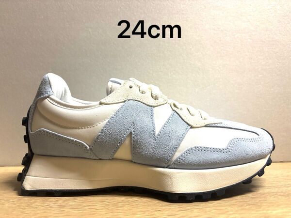未使用 24cm B ニューバランス WS327MD ホワイト/ブルー new balance