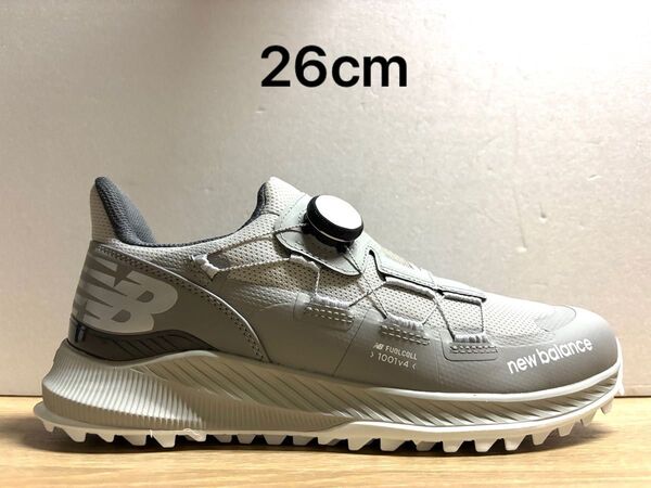未使用 26cm 2E ニューバランス ゴルフシューズ UGS1001G グレー FuelCell 1001 v4 SL BOA
