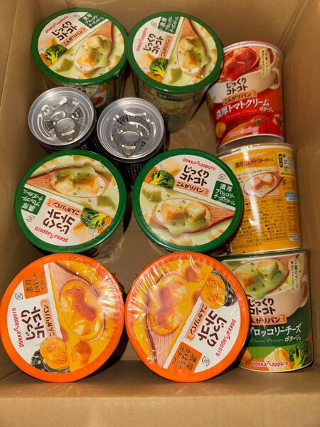 じっくりコトコト パン入りスープ 9個セット 醤油ラーメン缶 2個セット