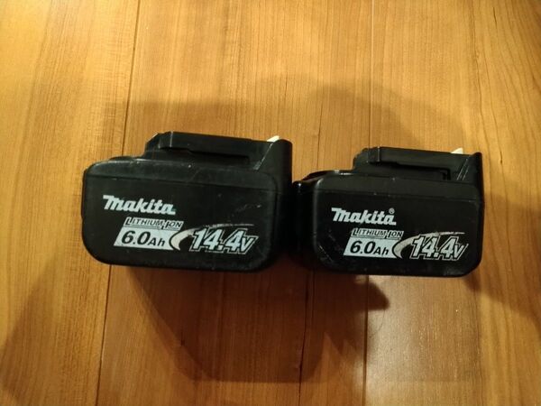 【ジャンク品】makita マキタ 純正 14.4v6Ah バッテリー BL1460B×2個セット