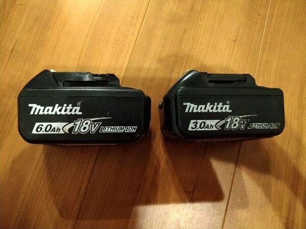 【ジャンク品】makita マキタ 純正 18v6Ah バッテリー BL1860B 18V3Ah BL1830B