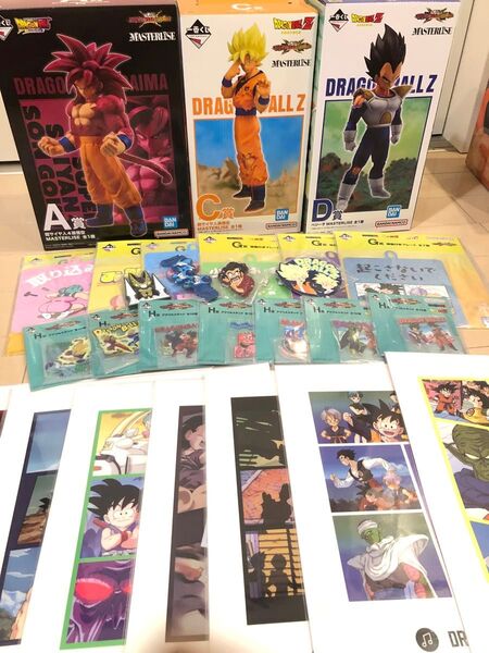 ドラゴンボール 一番くじ VSオムニバスcross A賞 超サイヤ人人4孫悟空 C賞 孫悟空 D賞 ベジータ おまけ多数