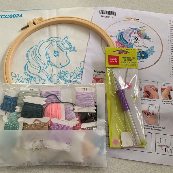 ユニコーンパンチニードル刺繍キット