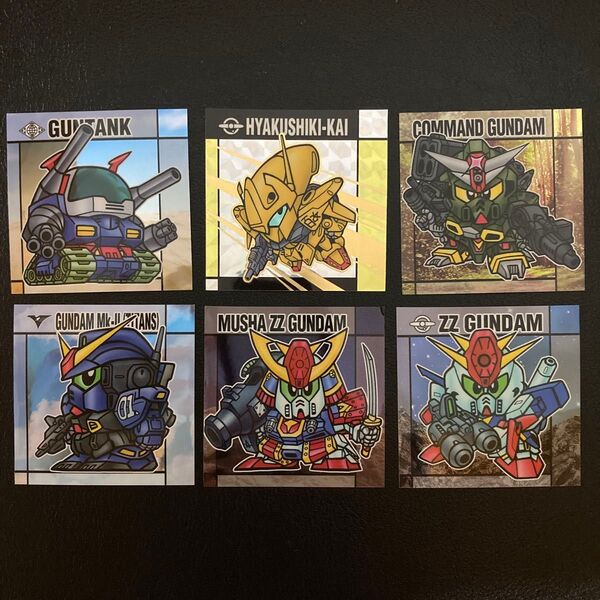 元祖SDガンダム スナック メタリックシール5枚 ホロシール1枚