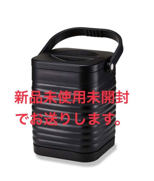 (ブラック) WORKMAN スクエア 真空 ハイブリッド コンテナ ワークマン 約3L 500ml ペット5本大容量 冷温両用