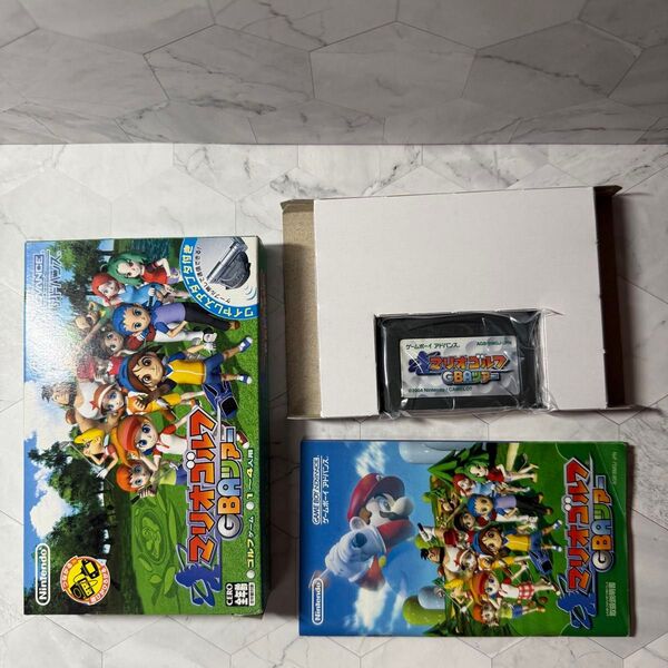 マリオゴルフ GBAツアー ゲームボーイアドバンス ソフト 箱 説明書