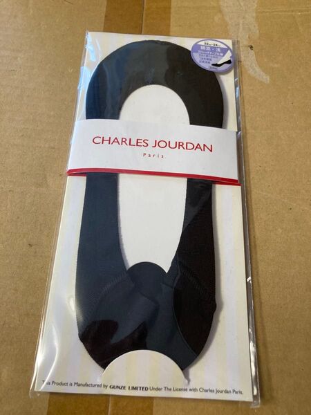 charles jourdan paris フットカバー 綿混浅 ブラック 22-24cm 黒 ソックス 靴下 パンプス用