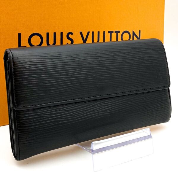 【極美品】ルイヴィトン LOUIS VUITTON エピ ポルトフォイユ サラ ノワール 長財布 レザー カード入れ10