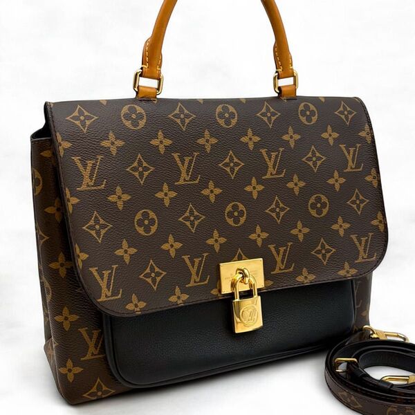 【極美品】ルイヴィトン LOUIS VUITTON モノグラム マリニャン ハンドバッグ 2WAY ノワール ショルダーバッグ
