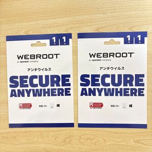 ウイルス対策ソフト Webroot SecureAnywhere アンチウイルス 1年1台版 ライセンスカード ウェブルート 2個