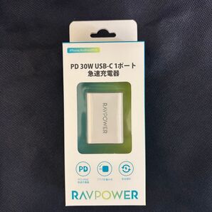 ソフトバンクモバイル RAVPower PD30W USB-C 急速充電器RP-PC157 WH ホワイト USBタイプC