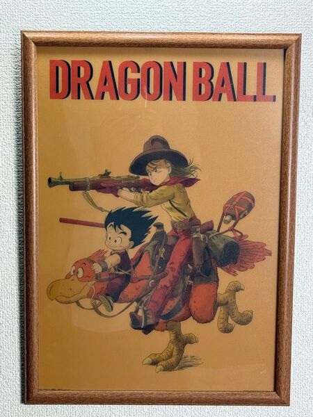 No634 ドラゴンボール 鳥山明 イラストボード 孫悟空 ブルマ ウエスタン