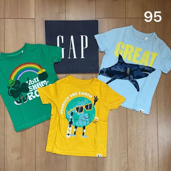 5 新品 baby gap 半袖 Tシャツ 95 夏 男の子 コットン100