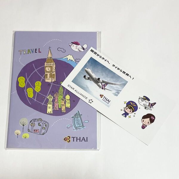 タイ航空 オリジナルノートとステッカーの計2点セット