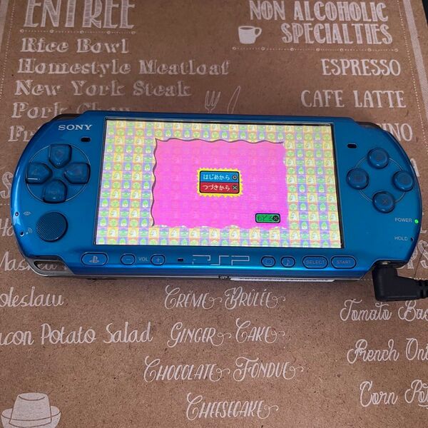 PSP-3000+充電器付き プレイステーションポータブル 青ブルー 本体