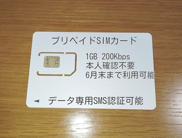 プリペイドsimカード データ専用 SMS認証可能