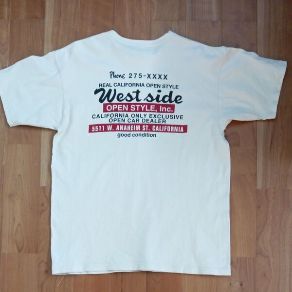 The Flat Head Tシャツ ナチュラル色 Lサイズ プリント厚手Tシャツ 日本製 バイカー