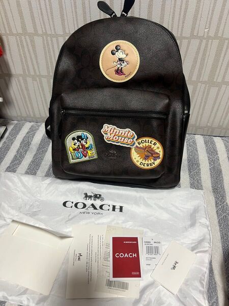 【レア・未使用美品・付属品完備】COACH Disneyコラボリュックブラウン