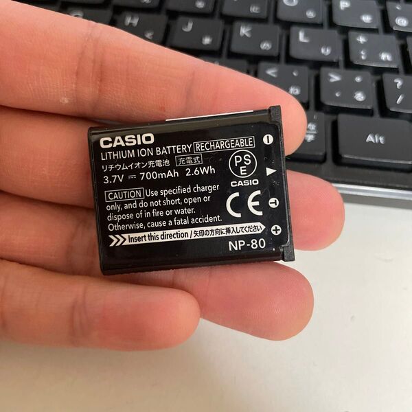 【動作確認済】返金保証 中古 純正品 デジカメ用バッテリー CASIO NP-80