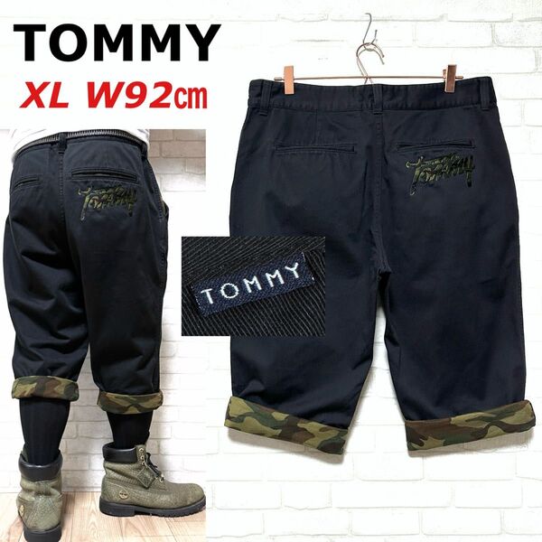 TOMMY トミー 迷彩 クロップドパンツ ロールアップ チノパン ワークパンツ