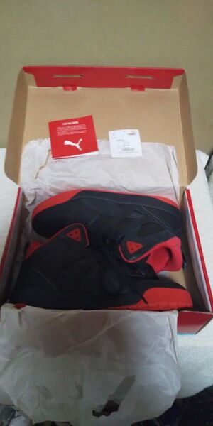 PUMA Backcourt Mid スニーカー 27.5cm ブラック×レッド 未使用