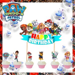 大人気 パウパトロール ケーキトッパー +カップケーキトッパー 6点☆ 誕生日