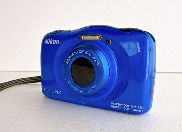ニコン Nikon COOLPIX S33 ブルー 防水カメラ デジカメ
