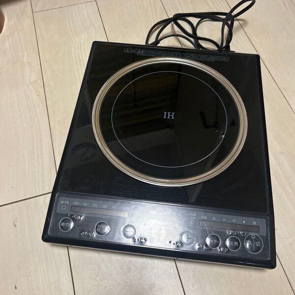 サンソニック SUNSONIC SIC-G1300A 電磁調理器 IH 卓上コンロ クッキングヒーター ガラストップ 黒 ブラック