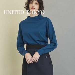 UNITED TOKYO 【OnE】ボトルネックニット 長袖ニット ブルー 1