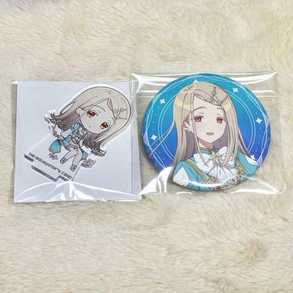 学園アイドルマスター 広 スマイルベースカフェ 缶バッジ ミニアクリルスタンド