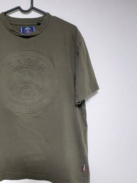 ★大人気★ パリサンジェルマン 半袖Tシャツ 立体ロゴ カーキ M