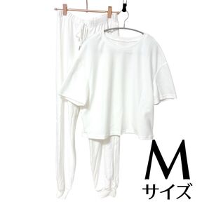 半袖セットアップ パジャマ 部屋着 ホワイト Mサイズ 新品未使用