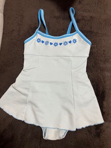 女の子 ワンピース水着 120 スイムウェア ブルー