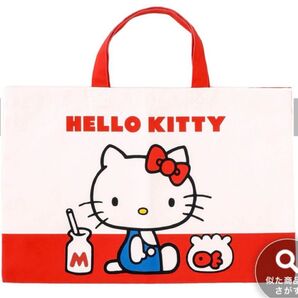 【新品未使用】3COINS スリーコインズ 横長トートBAG サンリオキャラクターズ キティ